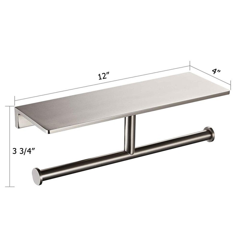 Sanliv Toilet Paper Holder,Brushed Nickel Double Toilet Paper Roll Holder