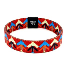 Hang Loose Bands - Southwestern Bracelet for Men, Women & Teens - Comfy Tribal Print and Boho - Western Style Reversible Wristband - Free Spirit | Extra Small: 5.5" length (for petites & kids)
