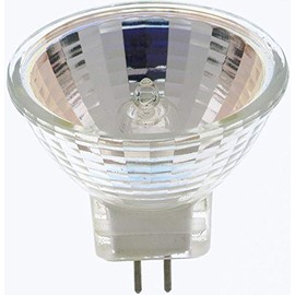 Satco S4628 Miniature 2 Pin Base Halogen Light Bulb, 5 Watts, 6 Volts, 20 Lumens, MR11 Shape, GZ4 ANSI Base, C-6 Filament, 2900 CCT (Kelvin), 30 Beam Spread, 2000 Average Rated Hours, Clear Finish