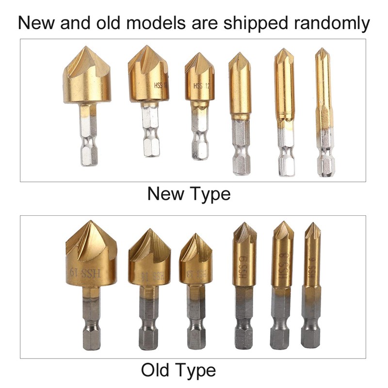 Deburring Tools Counter Sink Drill Bits Sets Hhs 6Pcs Hss