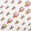 24 Pcs Pink Yellow Ombre French Press On Toenails YEFIUO