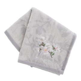 Blooming 138857-0001-06 Wedgwood Towel Handkerchief, Magnolia (Gray), 100% Cotton, Women's 11.0 inches (28 cm), gray