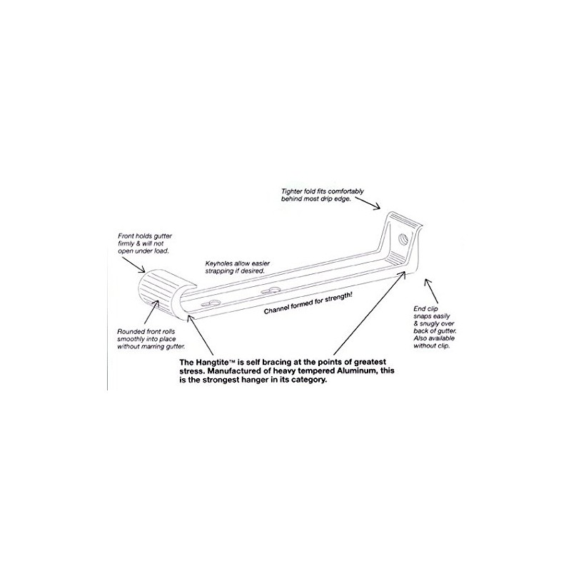 5 inch Raytec Hangtite Hidden Gutter Hanger Clip Style (10