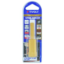 Tivoly 12000921000 Technic Cutting Discs Diamond Dry Drill Bit ø 10 mm, Gold, Blister Pack of 1