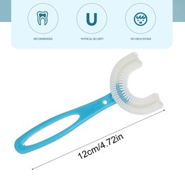 OUDQFCJ 2pcs Zahnbürste Kinder U Förmige Kinderzahnbürste Alle Abgerundeten 360° Lebensmittelqualität Silikonbürstenkopf Baby Zahnbürste