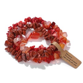 ZENGSING Pack of 3 Gemstone Bracelets, 4 mm Stretch Bracelets, Pearl Bracelet, Healing Stones, Couple/Friendship/Partner Bracelets, Gemstone, No Gemstone