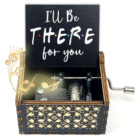 ukebobo I'll Be There for You Music Box Gift, You are My Sunshine Hand Crank Wooden Musical Boxes, Friendship Gifts for Women, Christmas Birthday Graduation Friendship Gifts for Women Friend-587
