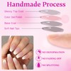LuckForever 168pc Ombre Press on Nails Short Coffin Fake Nails