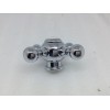 Tub or Sink Chrome and Porcelain Cross Handles, Pair RS-706CW-3-CP