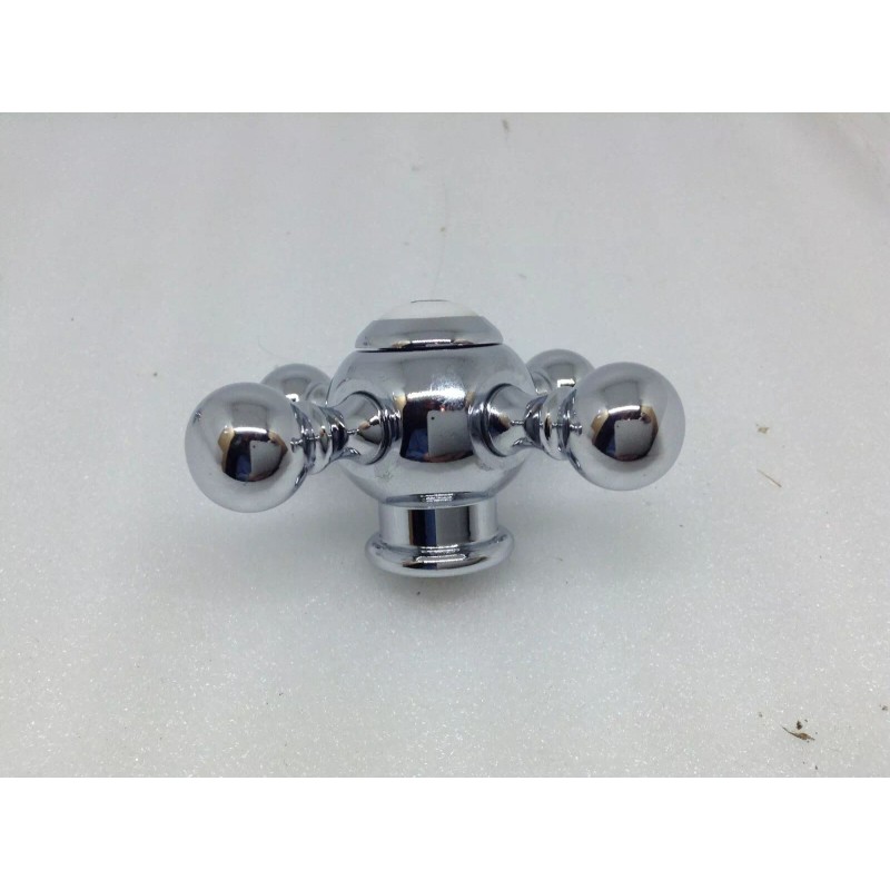 Tub or Sink Chrome and Porcelain Cross Handles, Pair RS-706CW-3-CP
