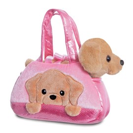 Aurora, 61365, Fancy Pal PeekaBoo Labrador Dog, Soft Toy, Pink & Brown