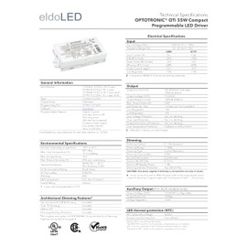 eldoLED | *274A1N OTi 55W Compact Programmable LED Driver | Oti55W/120-277/2A0/DIM-1/J | 57356
