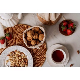 NUTS NUKB13 Bread Bag XS Drawstring Cotton 100% Organic Cotton Cork Bag Food Storage for Kids Washable Sustainable Zero Trash Reduction Eco Reuse Handmade φ4.7 x H 6.7 inches (12 x 17 cm)