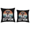 GSP Mom German Shorthaired Pointer Retro Throw Pillow