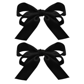 2Pcs Black Bows for Hair Barrette for Women Girls Satin Bowknot Hair Clips for Girls Bow Knot Hair Clip Barrettes for Thick Thin Hair Accessories with Bow for Women Girl