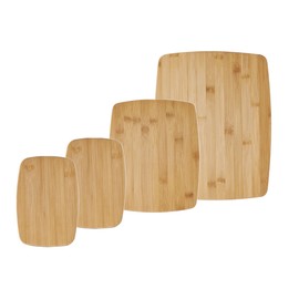 Farberware Farberware 4-Piece Reversible Bamboo Cutting And Charcuterie Board Set, Assorted Size