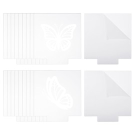 PATIKIL 20Pcs 6.6x5.9" Acrylic Sheet Clear Blank Cast for LED Light Base, 2mm/0.08" Thick Square Transparent Panel Board with Film for Table DIY Display Project