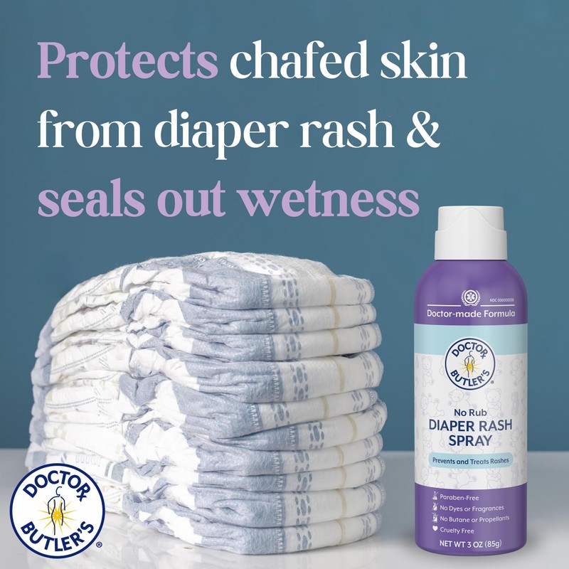 Doctor Butler's Baby Diaper Rash Spray – No-Rub Sprayable Diaper