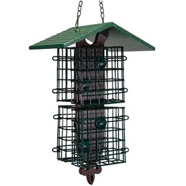 JCs Wildlife Quad Fleur de Lis Suet Feeder with Roof