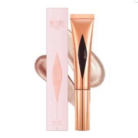 Liquid Highlighter,Shimmer Highlighter Makeup Stick With Cushion Applicator,Glitter Illuminator Makeup Glow,Face Highlighter,Long Lasting Highlighter Makeup Liquid,Waterproof Body Highlighter (03)