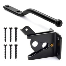 Gravity Gate Latch, Self-Locking Fence Latch, Black
