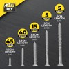 110pk Wood Screws Assortment | Countersunk Screw Set with Storage