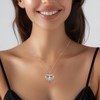 CDE Women's Necklace 925 Silver Chain Women's Moissanite Heart Pendant