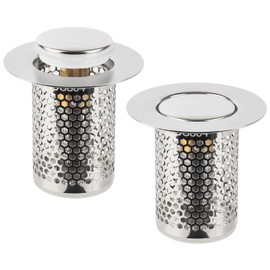 Daletu Drain Filter, Kitchen Drain Strainer Filter, Drain Plug, Floor Drain Filter, Stainless Steel, Drain Filter, Floor Drain Filter (with Pressure Switch)