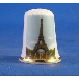 Birchcroft Porcelain China Collectable Thimble - Travel Poster Series - Paris