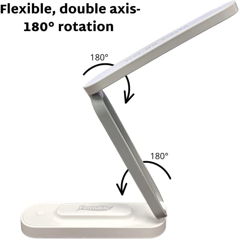 FERMALIFE - Foldable LED Table Desk Lamp, Adjustable Portable Reading