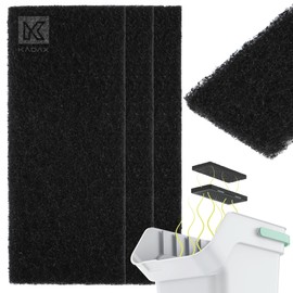 KADAX Activated Carbon Filter for Waste Containers, Carbon Filter, Carbon Filter, Charcoal Filter, Replacement Filter, Odour Filter for Compost Bin (Rectangular Set of 3)