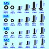 HVDHYY 1065pcs Black Bolt and Nut set M2 M3 M4
