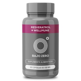 Bajo Zero Defense. Resveratrol y Wellmune. Poderoso antioxidante y potenciador del sistema inmune. 60 cápsulas.                                       