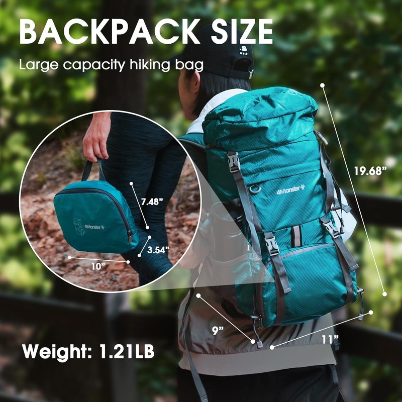 4Monster Backpack Mountaineering Backpack Outdoor Zack, blue