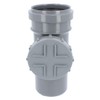 PP cleaning pipe, inspection pipe, diameter DN 75 mm, grey,