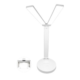 Desk Lamp,Led Cordless Rechargeable Lamp,2800K-6500K CCT Dual Swing Arm Reading Lights For Books In Bed,Protect Eyes Rg0 Study Lamp With Usb Charging Port,Bedside Lamp,Desk Lamps For Home Office