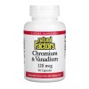Natural Factors, Chromium & Vanadium, 5 PACK, 125 mcg, 90