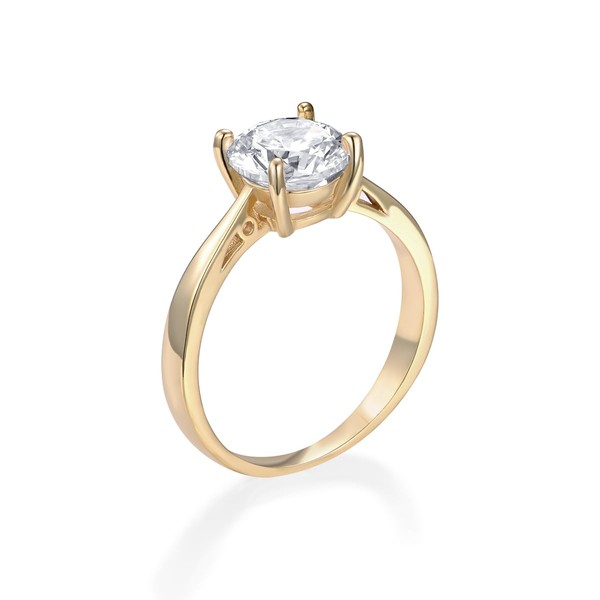 Ladies Ring 9 Carat Gold on Sterling Solid 925 Silver