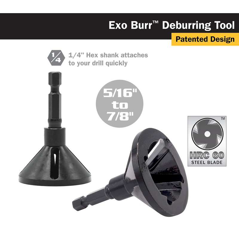 Titan 51950 EXO BURR External Deburrer and Chamfering Tool for