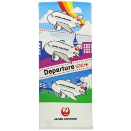 Marushin 0310403300 Face Towel JAL Japan Airlines Approx. 13.4 x 31.5 inches (34 x 80 cm), Rainbow Sky