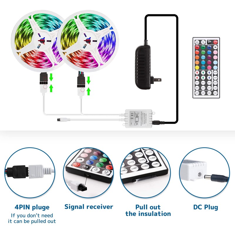 Dual Outputs 44 Keys IR Remote Controller 4 Pin 2