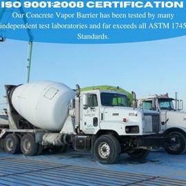 VBS - Concrete Vapor Barrier - 10 mil - Heavy Duty Plastic Tarp, Polyolefin Vapor Barrier Plastic Sheeting, Painters Tarp, Roll of Heavy Duty Plastic, Crawl Space Vapor Barrier (7' x 105')