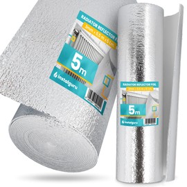 Radiator Reflective Film Heating Insulation Film 3 x 0.5 x 5 m Insulation Mat Thermal Film Insulation Film Heat Reflector Wall Insulation Floors Attics Garage Window Cold Protection Sheds Hut Kennel