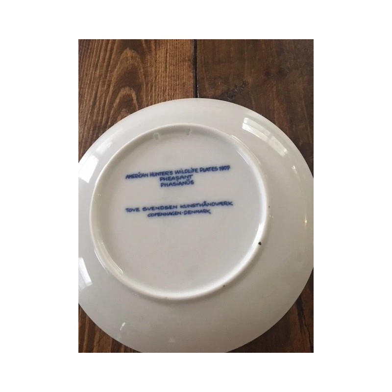 Pheasant Blue Porcelain Plate