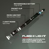 okcomuy Rechargeable Pen Light Flashlight IP67 Waterproof with Pocket Clip