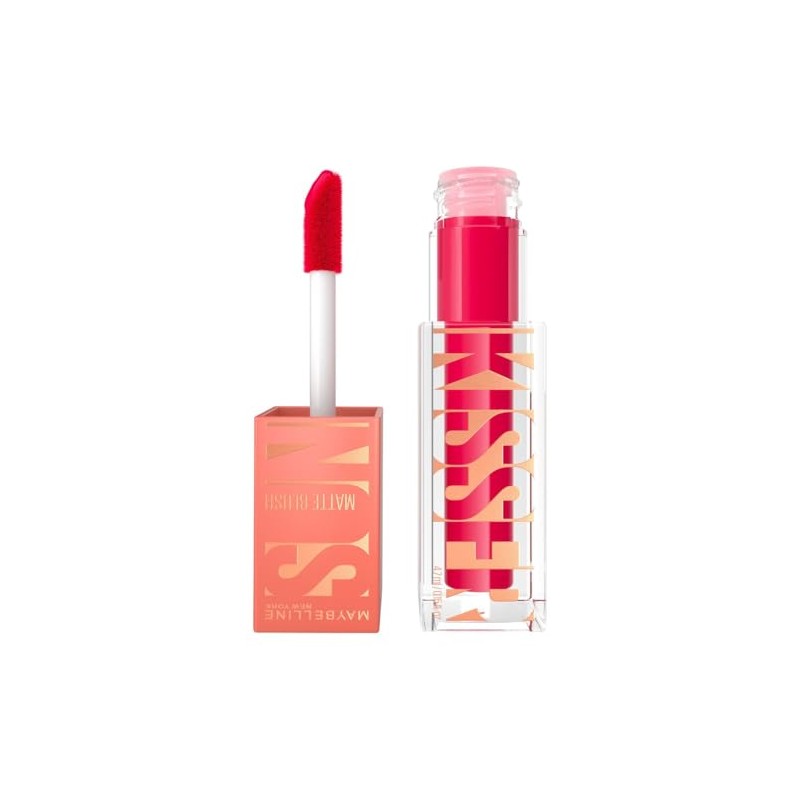 Maybelline SunKisser Rubor Líquido Mate Hot Pink Summer, Efecto Sunglow