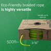 ECO-Friendly Braided Rope Reel 500 Foot Fluorescent Green Ø 3/16"