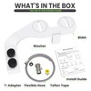 Terapaton Toilet Bidet With Left/Right Side Reversible Design, Fresh Water,