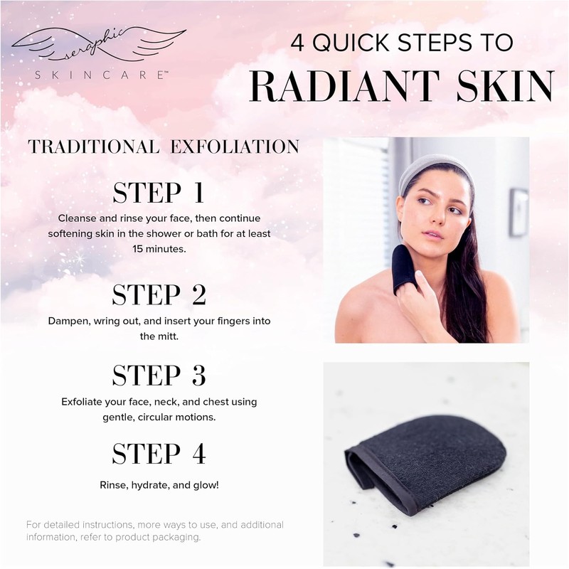 Guante exfoliante facial de limpieza profunda y renovación celular