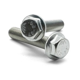 Hippo Hardware M8 (8mm X 35mm) Flanged Hexagon Head Bolts Flange Hex Screws Fully Threaded A2 Stainless Steel (Pack of 5)